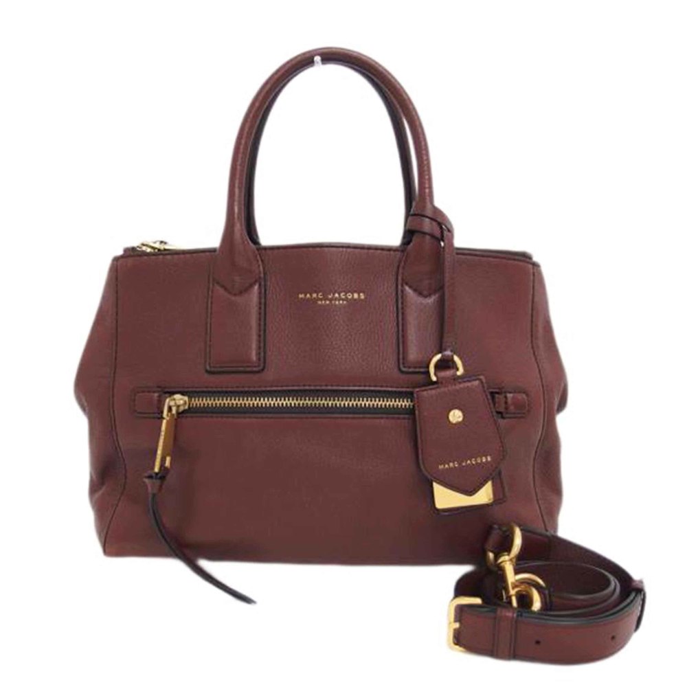 Marc Jacobs Leather 2way Handbag Bordeaux